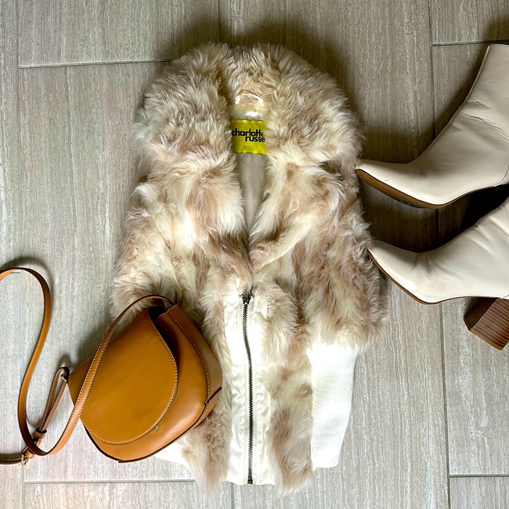 Faux fur winter vest!